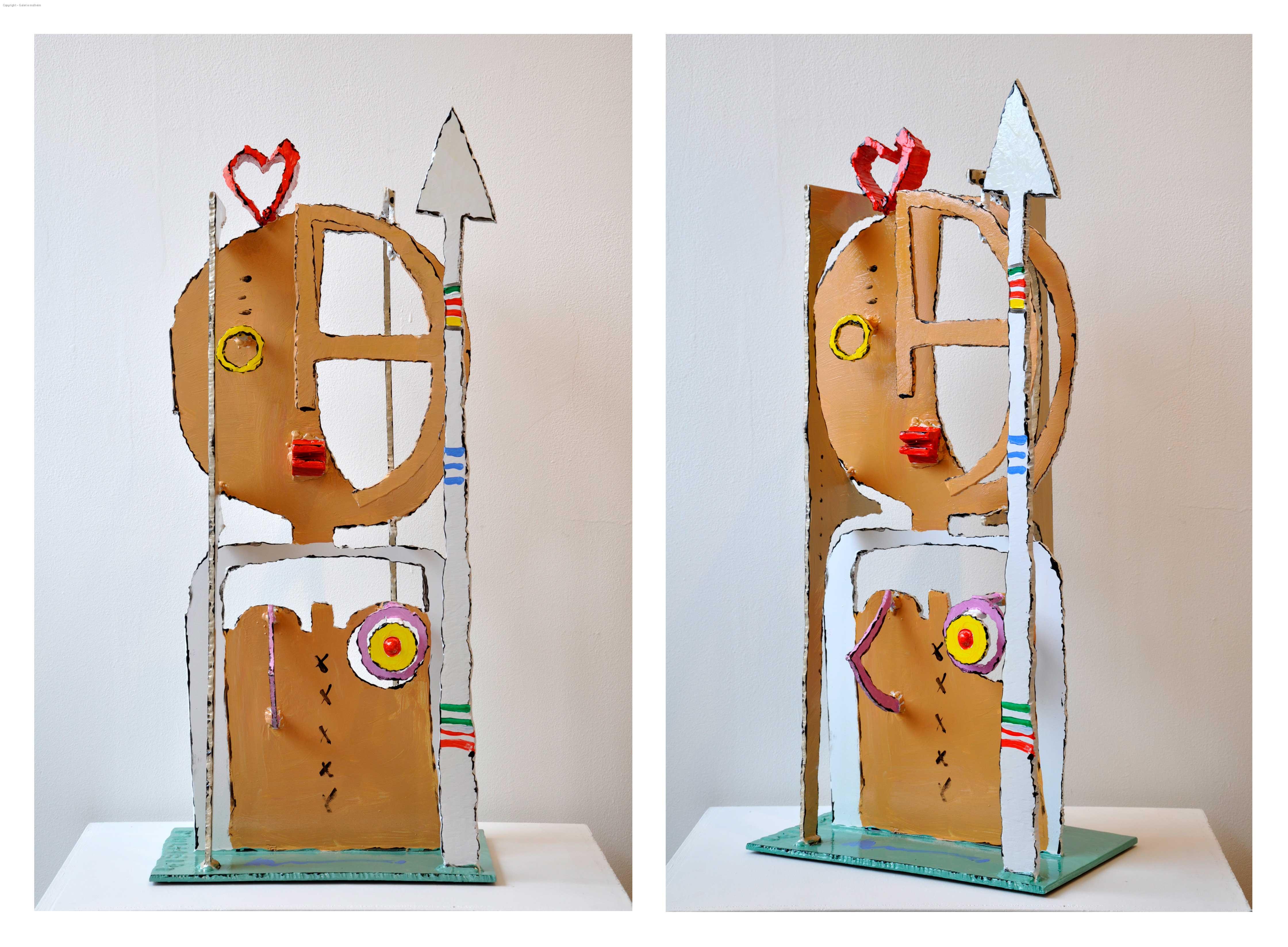 Lolli - Sculpture en acier peint - Hauteur 68 cm