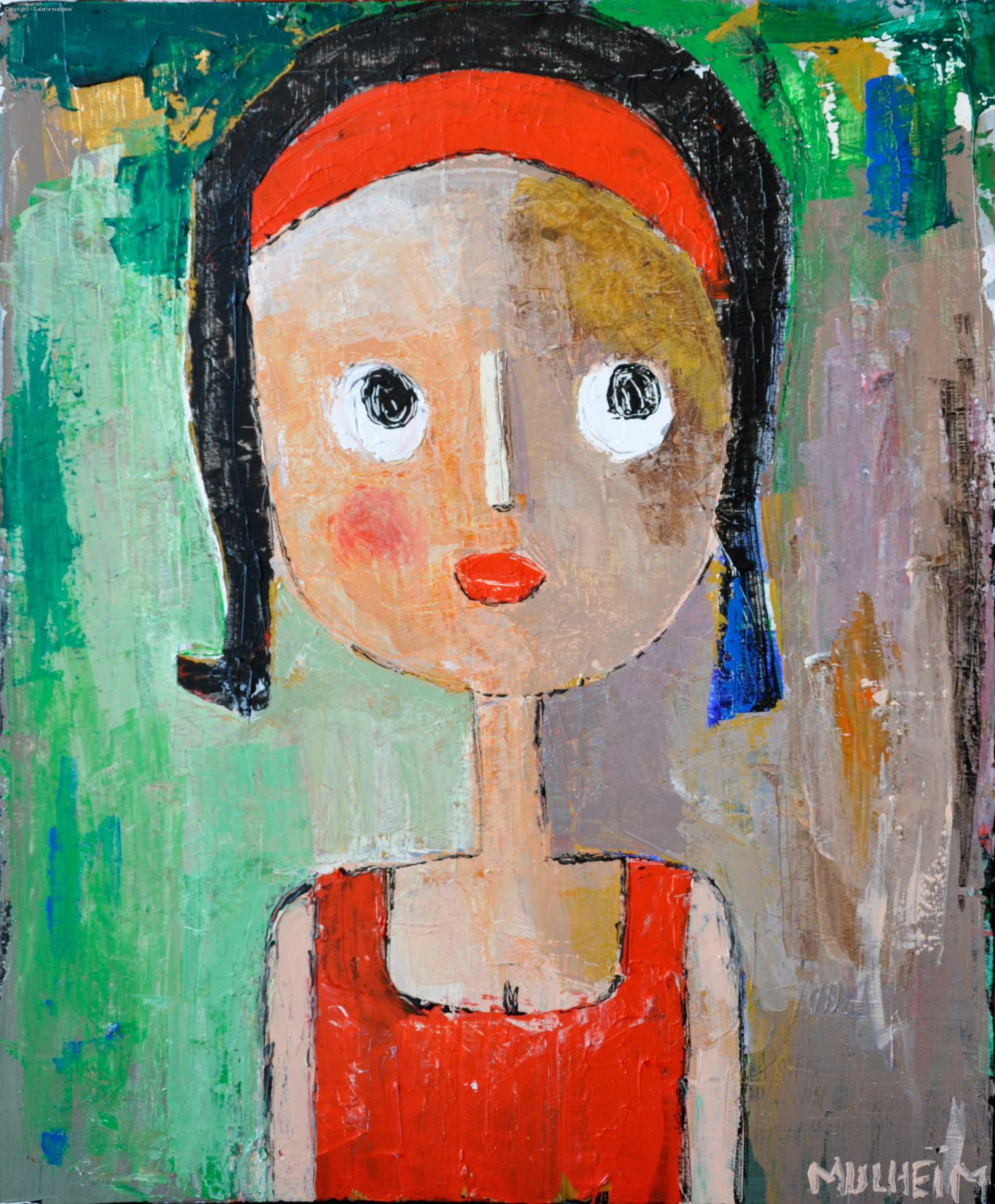 Lola - Portrait sur toile - Format 15F ( 65 cm x 54 cm )