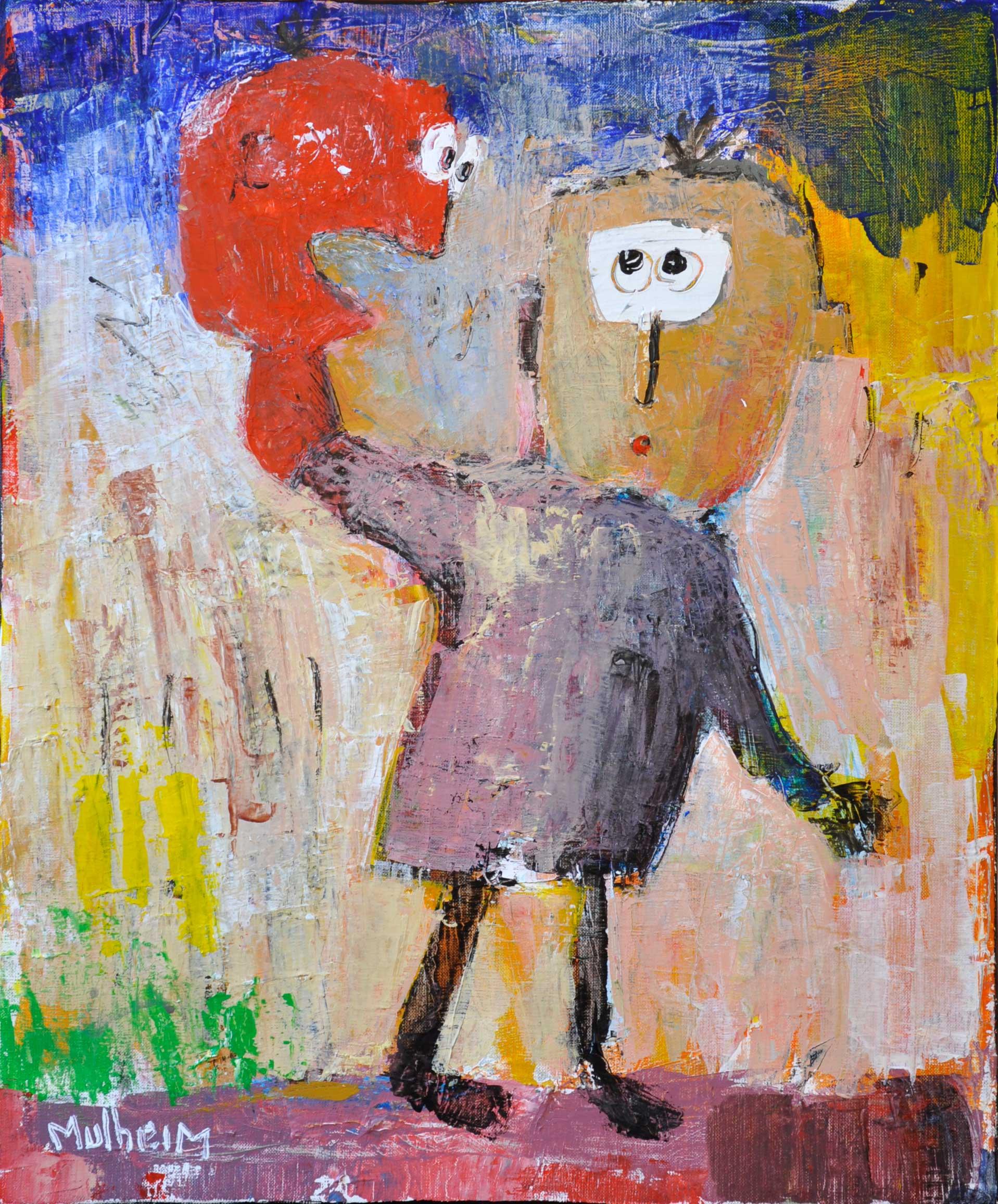 Muppet chaud - Oeuvre sur toile - Format 15F ( 65 cm x 54 cm )
