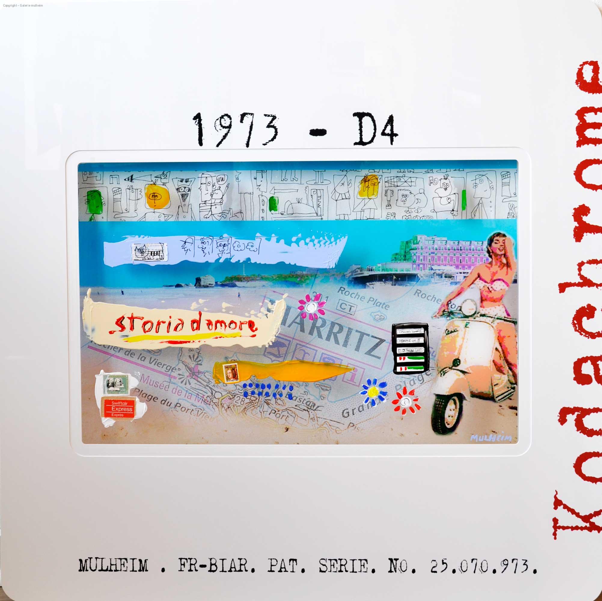 Biarrositive " Storia d'amore " - Technique mixte sur plexiglass - Format 75 cm x 75 cm