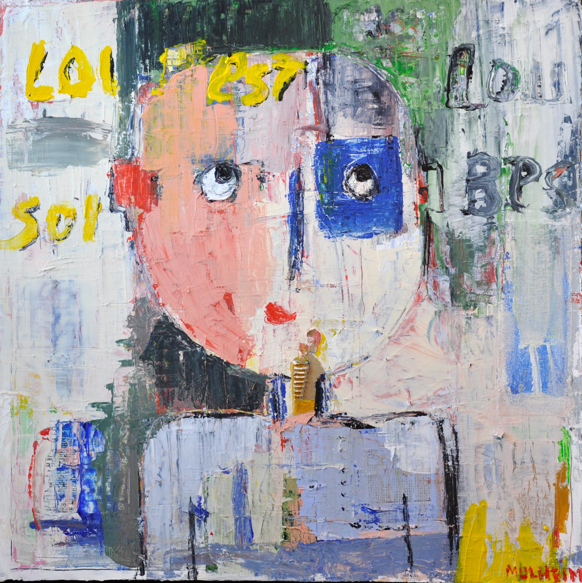 Lou best soi - Peinture sur toile - Format 80 cm x 80 cm