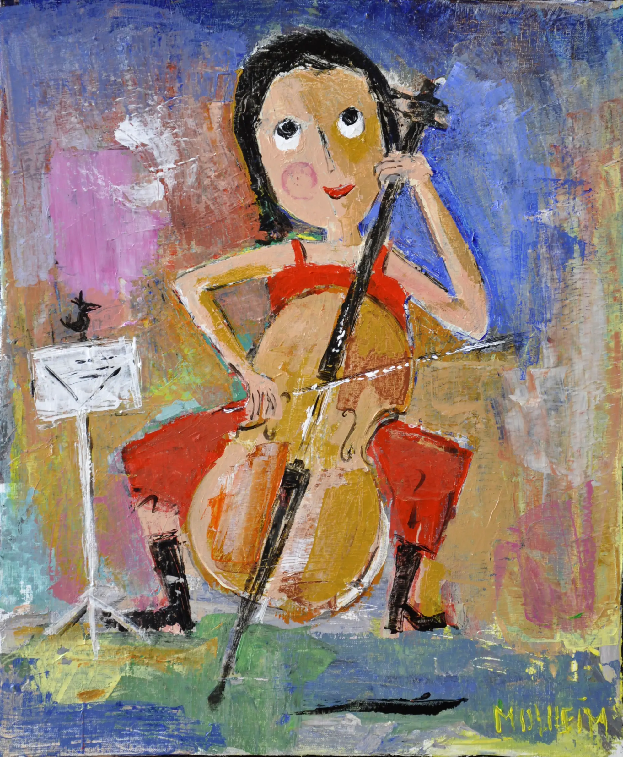 Elaïa - Portrait sur toile - Format 15F ( 65 cm x 54 cm )