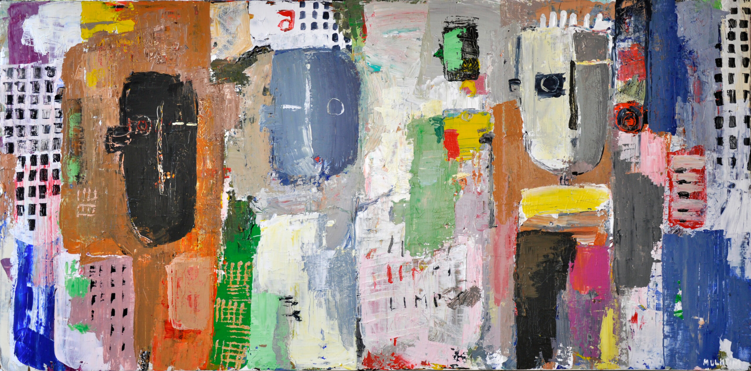 " Minds " - Œuvre sur toile - Format 120M ( 97 cm x 195 cm )