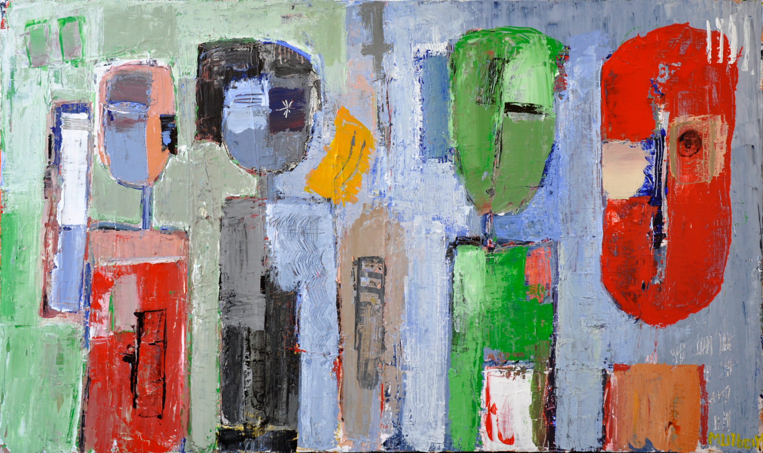 " Story " - Œuvre sur toile - Format 100M ( 97 cm x 162 cm )