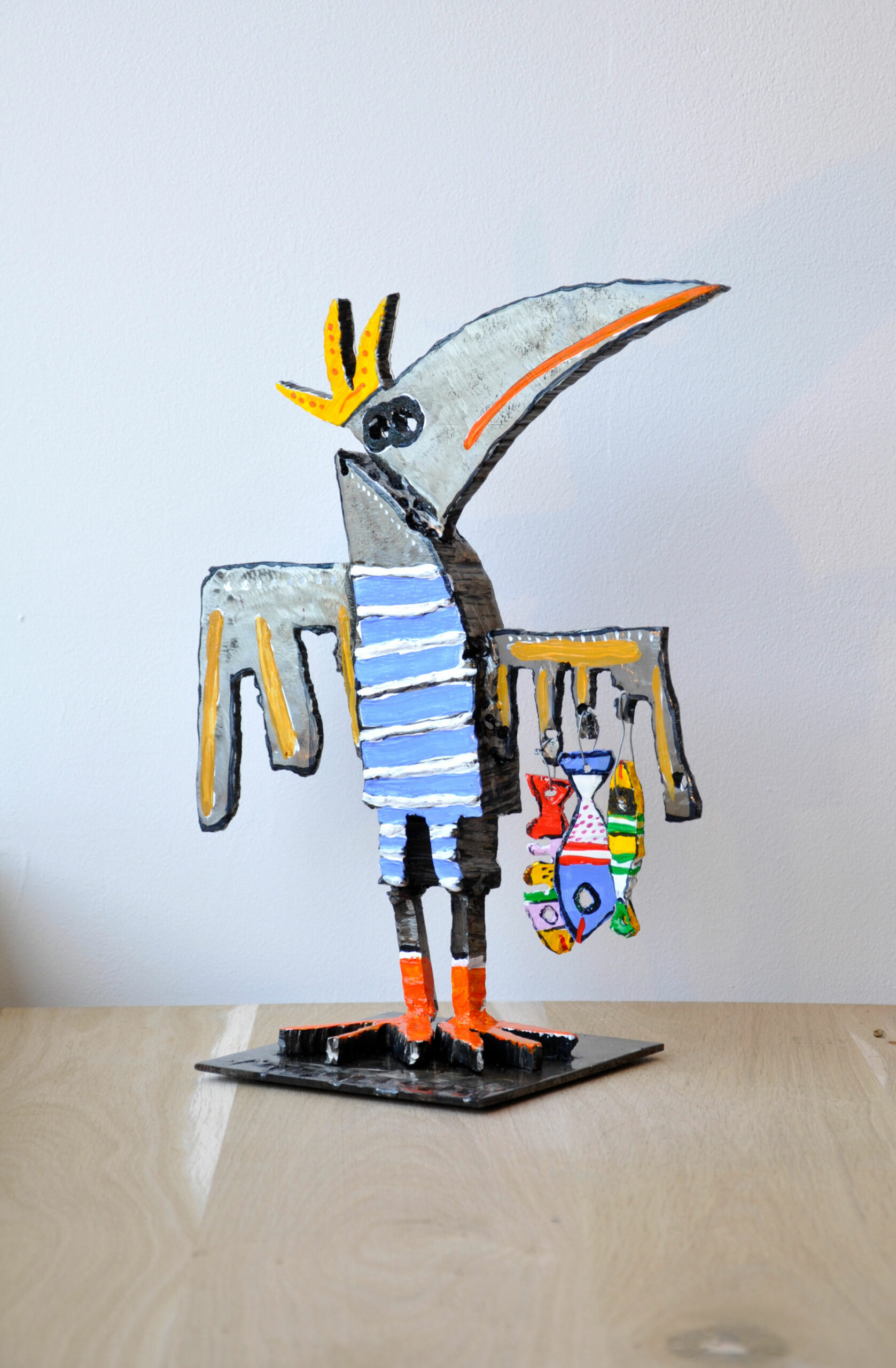 Modeste - Sculpture en acier peint - Hauteur 37 cm x largeur 32 cm