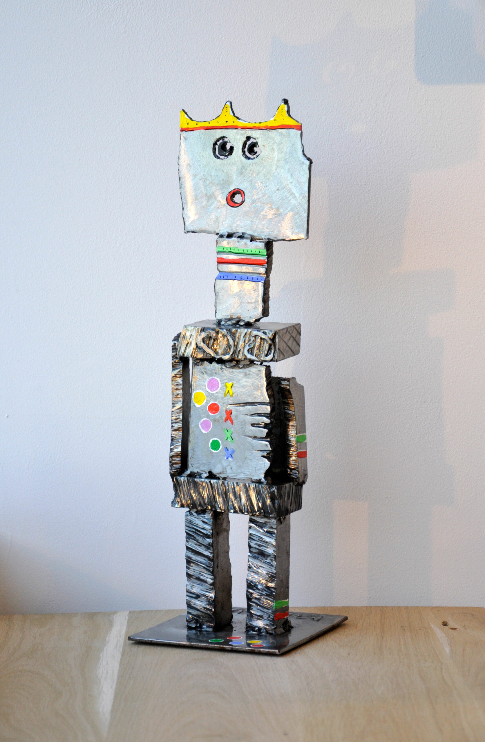 The young King - Sculpture en acier peint - Hauteur 51 cm ( Face A )