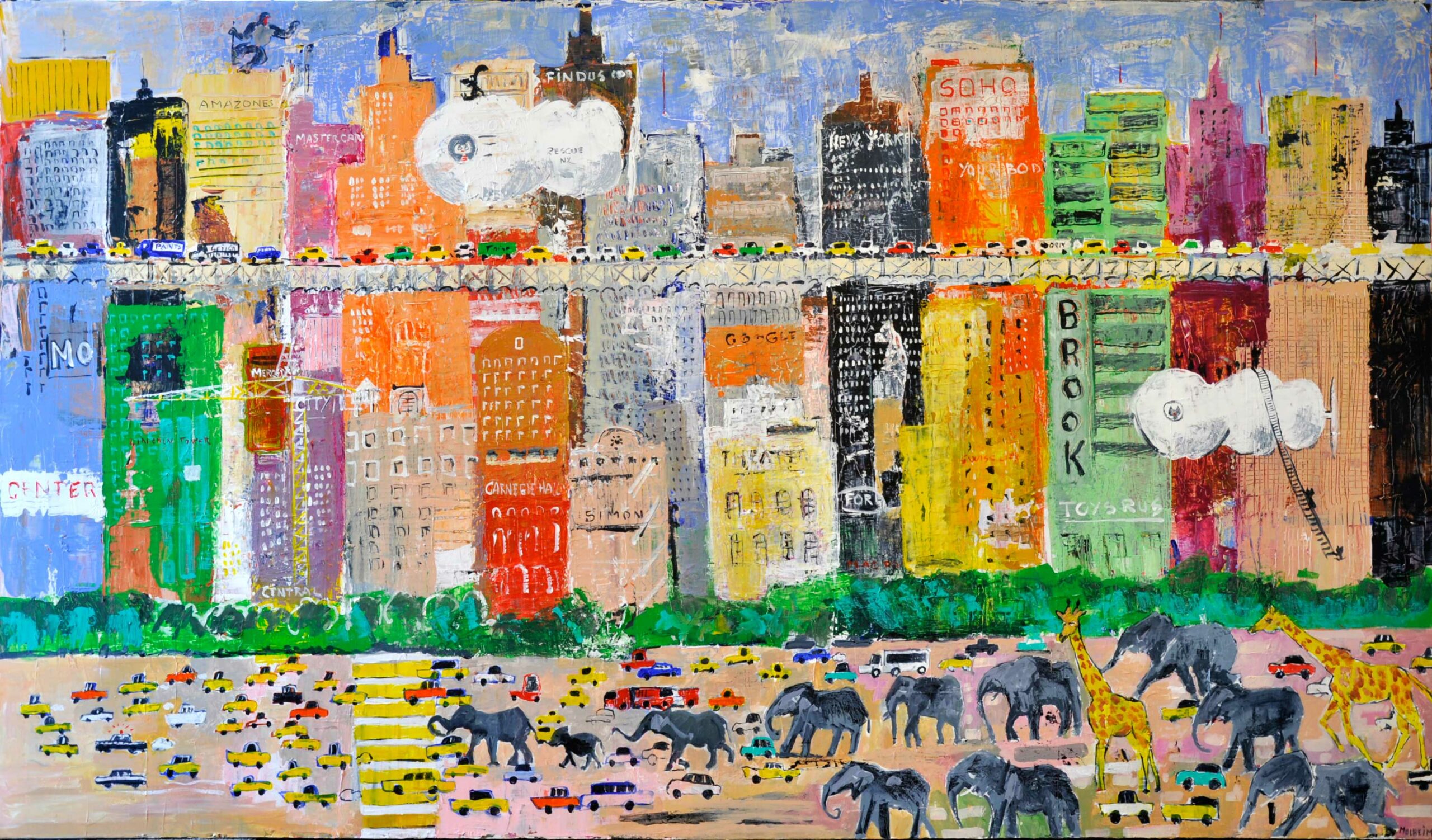 Escape - Peinture sur toile - Format 120P ( 115 cm x 195 cm )
