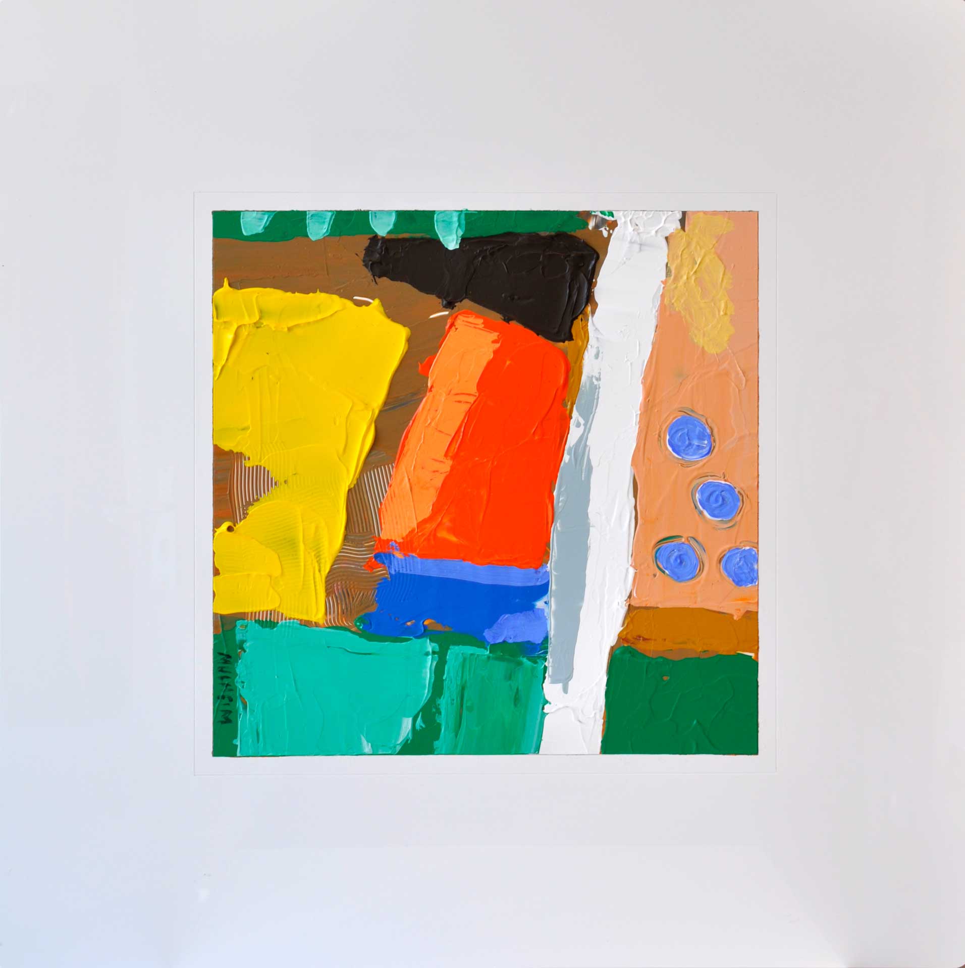 Blue dots - Peinture sur plexliglass - Format 50 cm x 50 cm