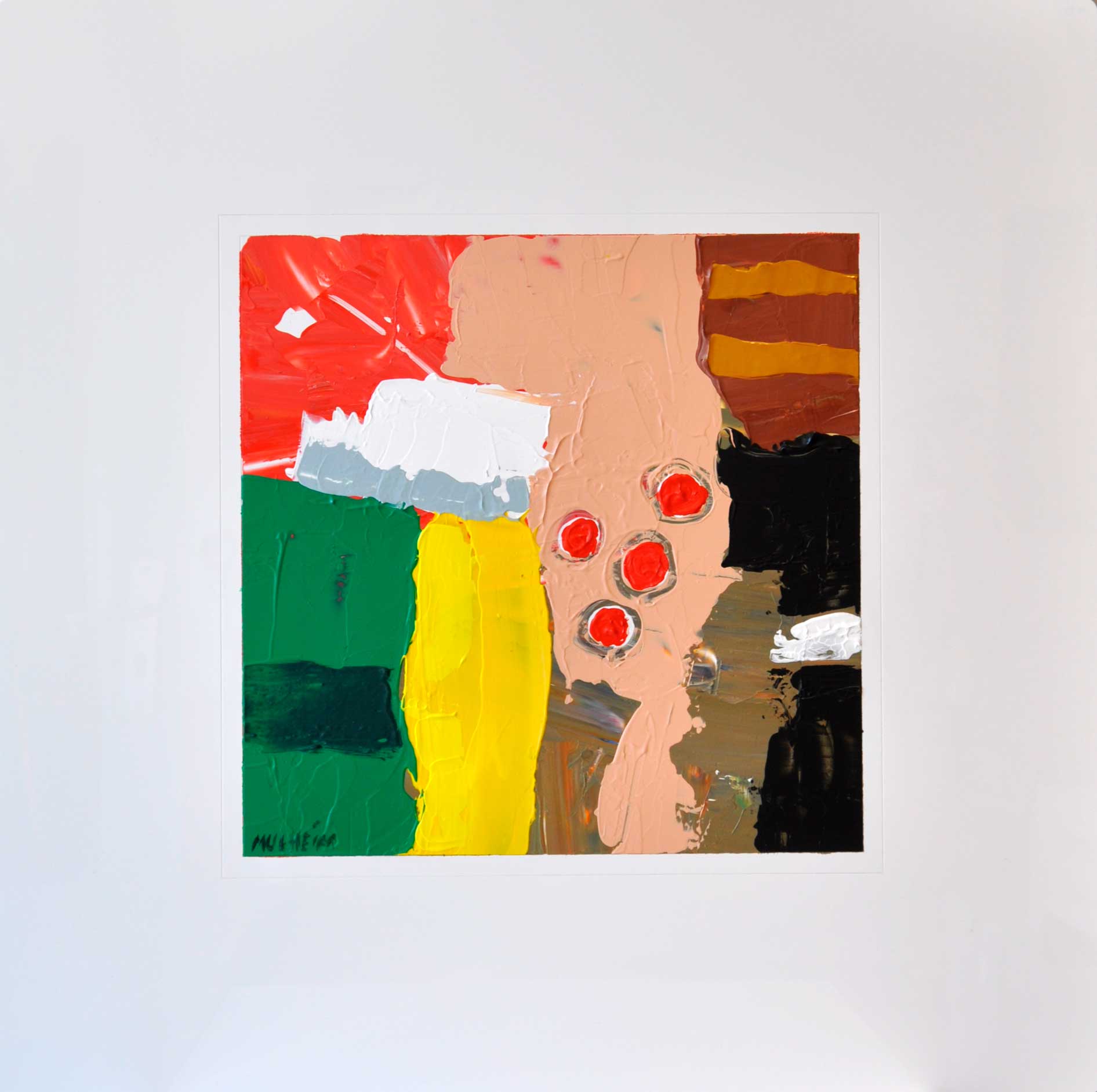 Red dots - Peinture sur plexliglass - Format 50 cm x 50 cm
