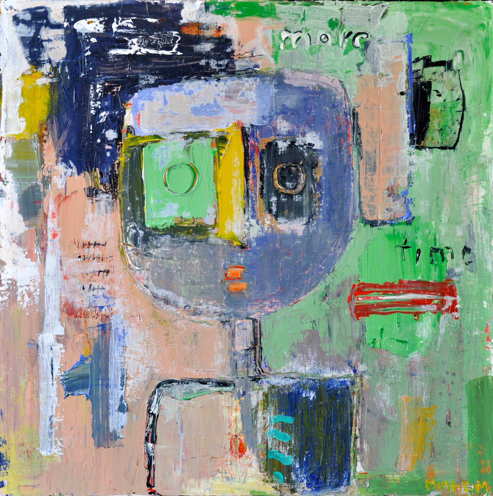 " More time " - Œuvre sur toile - Format 100cm x100 cm