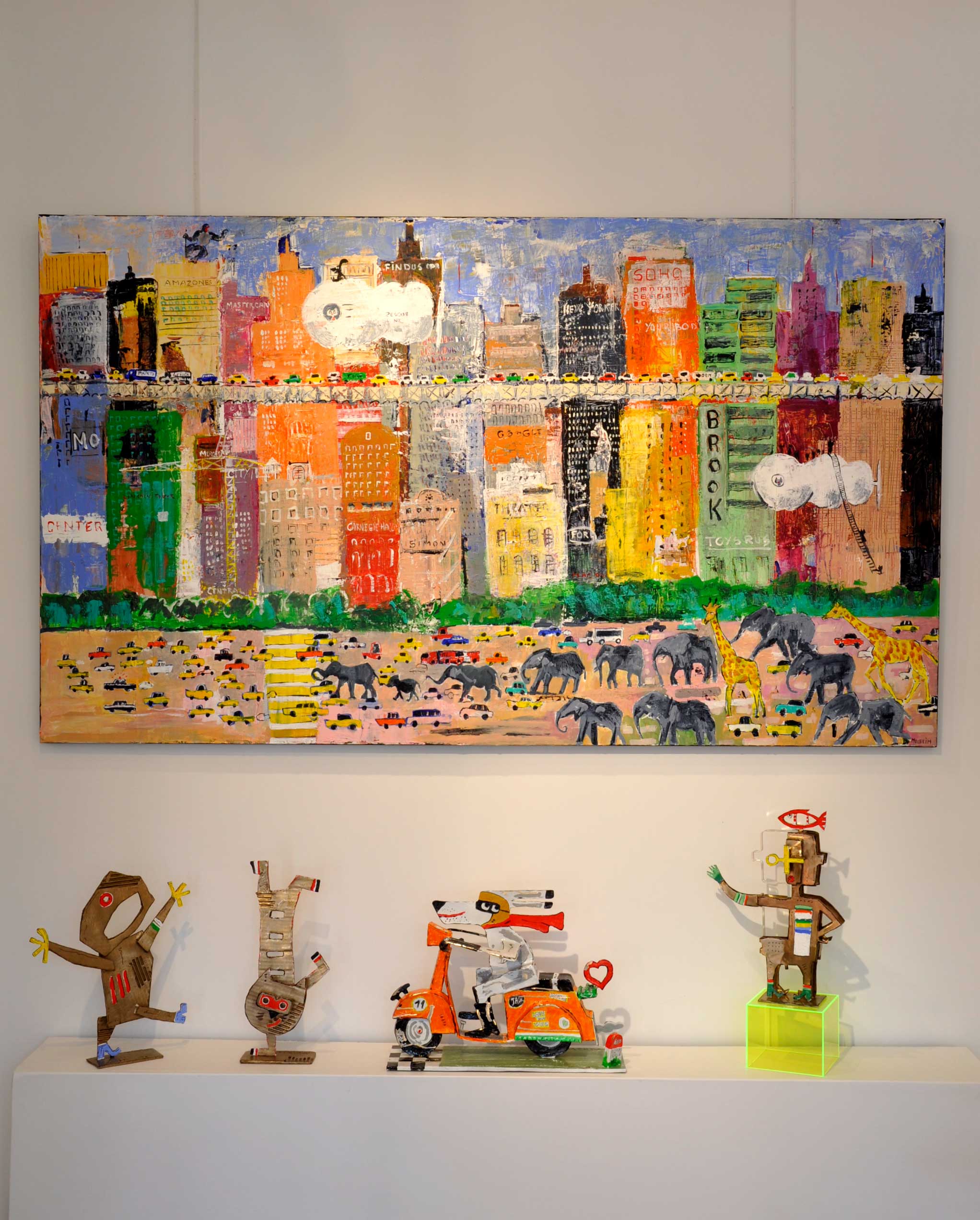 Présentation murale " Escape " - Peinture sur toile - Format 120P ( 115 cm x 195 cm )