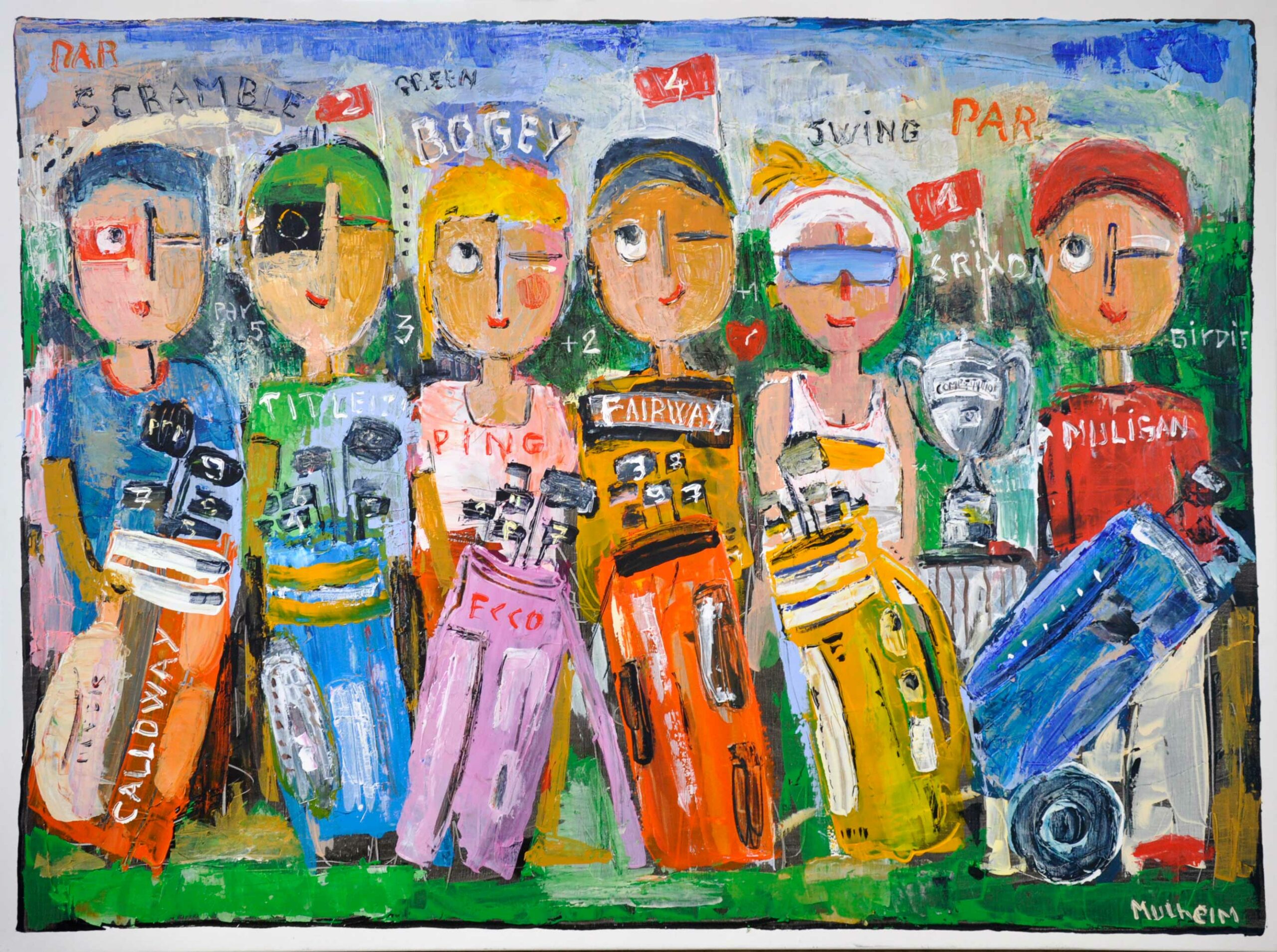 Fairway compagny -Œuvre sur toile - Format 60F( 97 cm x 130 cm )