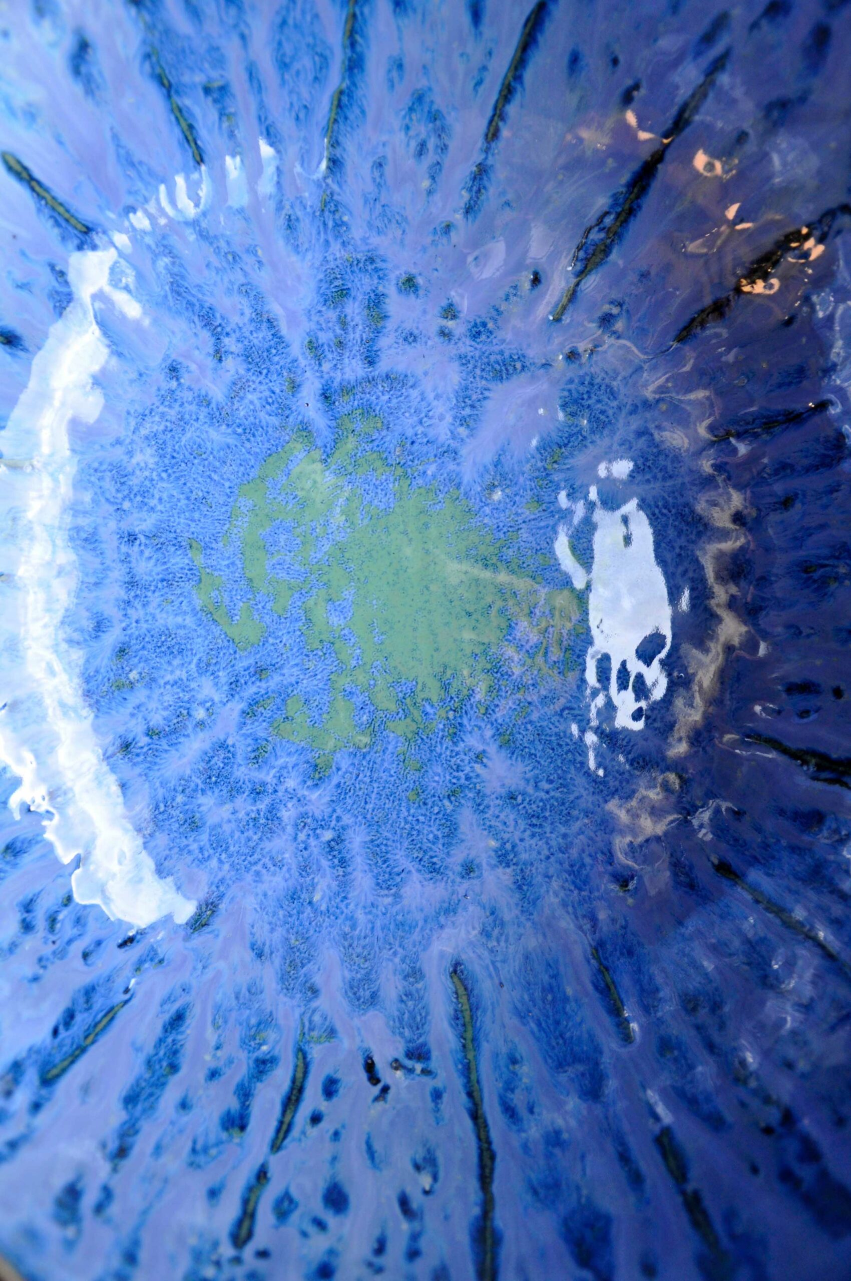 Grande Coquille " Lagune " - L 38,50 cm x P 34 cm x H 19,50 cm - Pièce unique en céramique