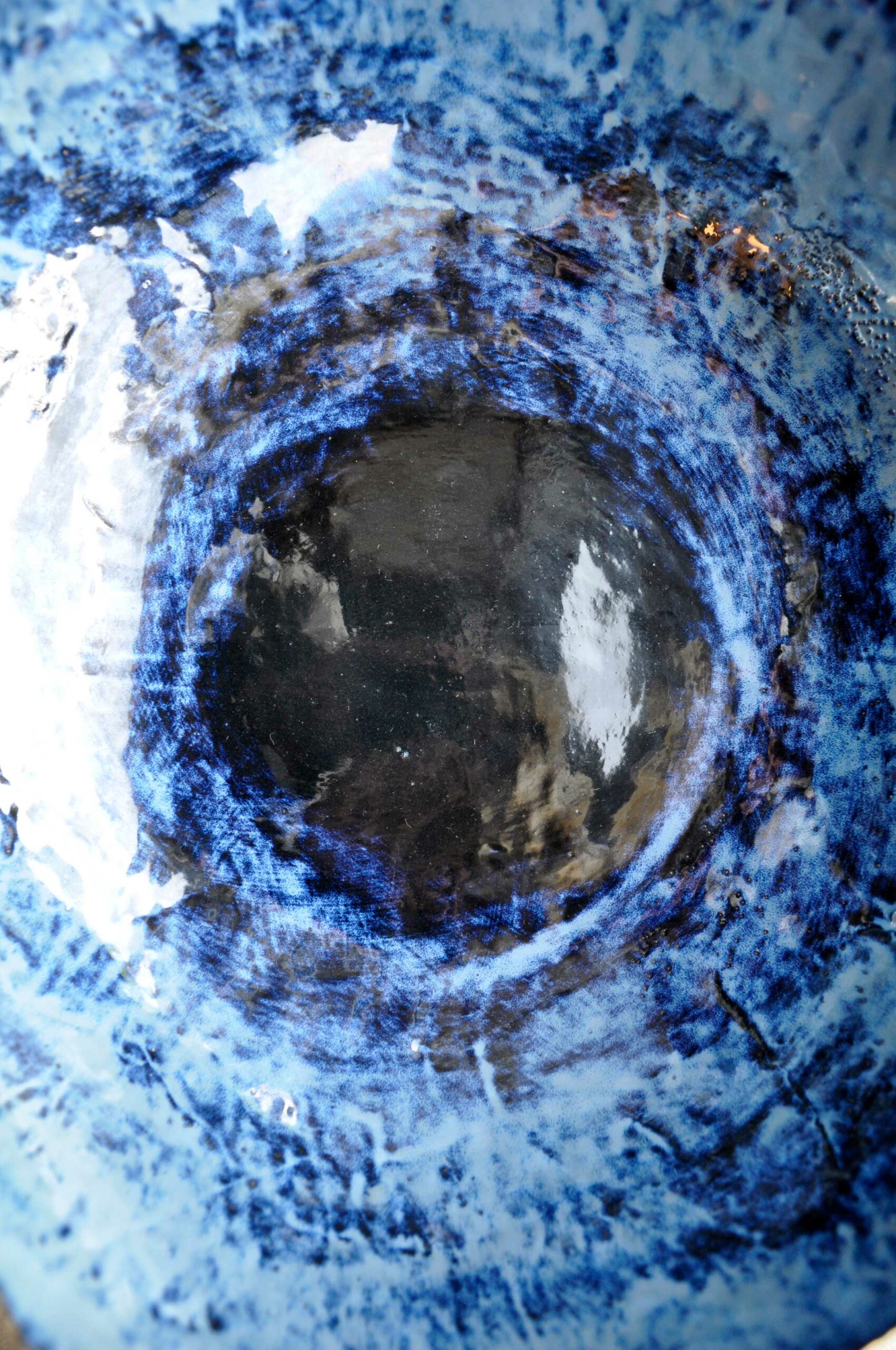 Grande Coquille " Abyme " - L 37,50 cm x P 35 cm x H 16 cm - Pièce unique en céramique