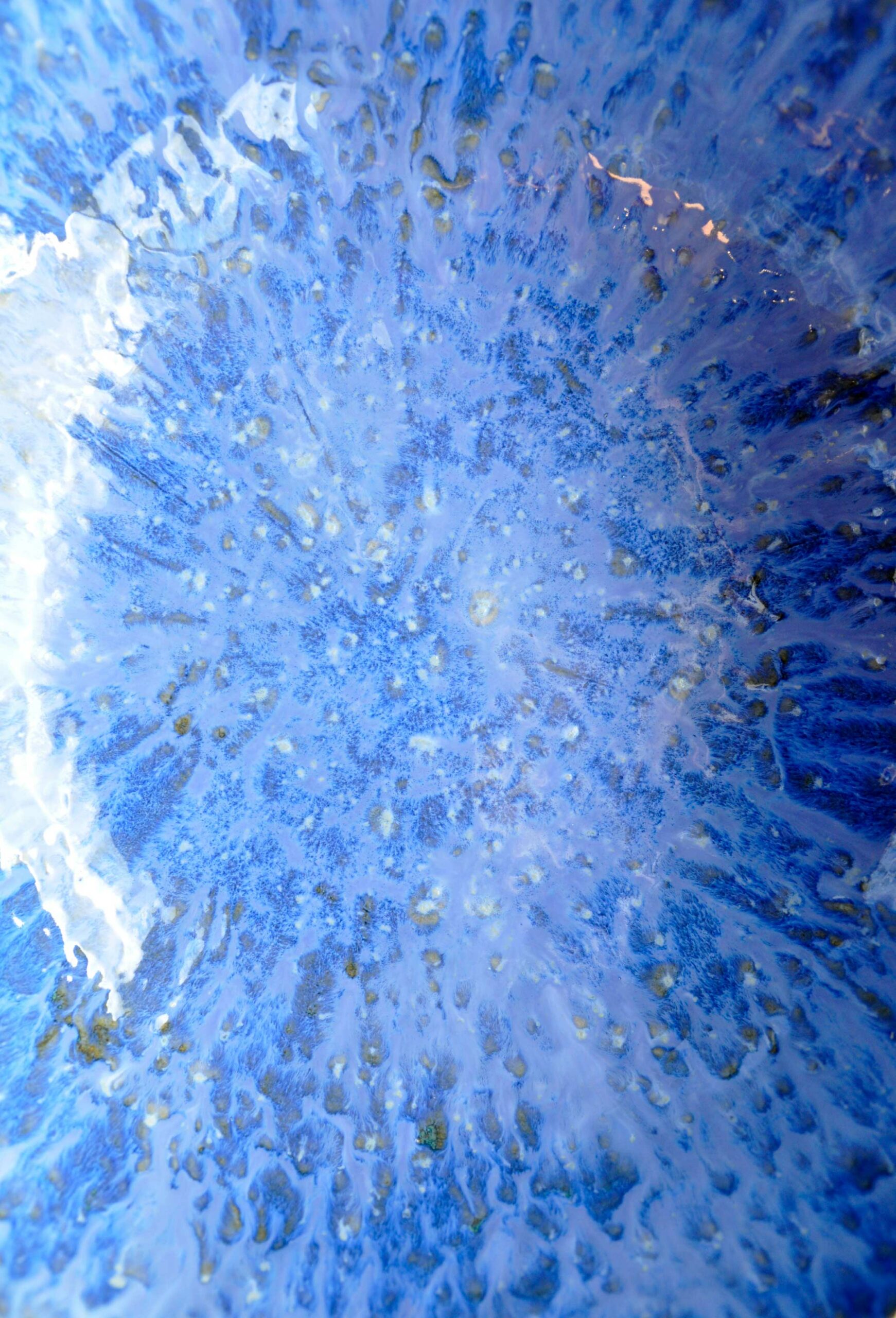 Grande Coquille " Nébuleuse " - L 37 cm x P 35 cm x H 15 cm - Pièce unique en céramique