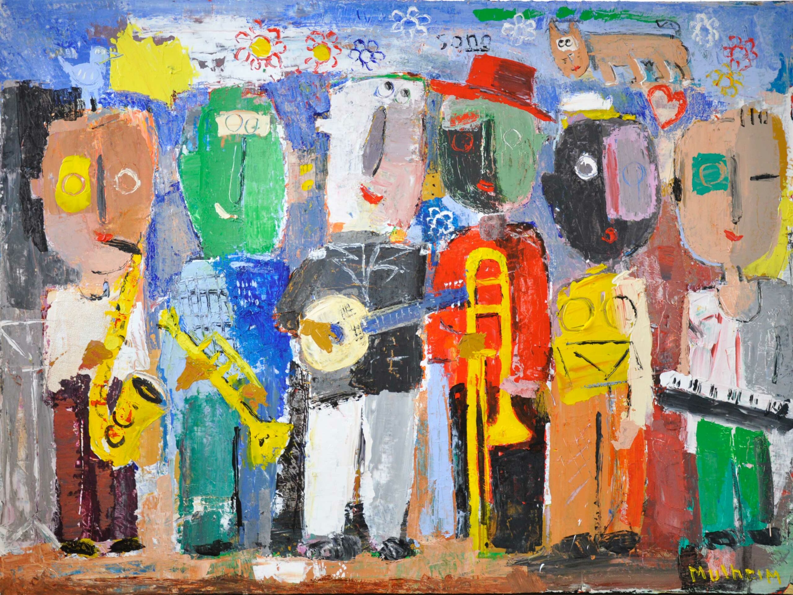 The Big Band - Œuvre sur toile - Format 60F ( 97 cm x 130 cm )