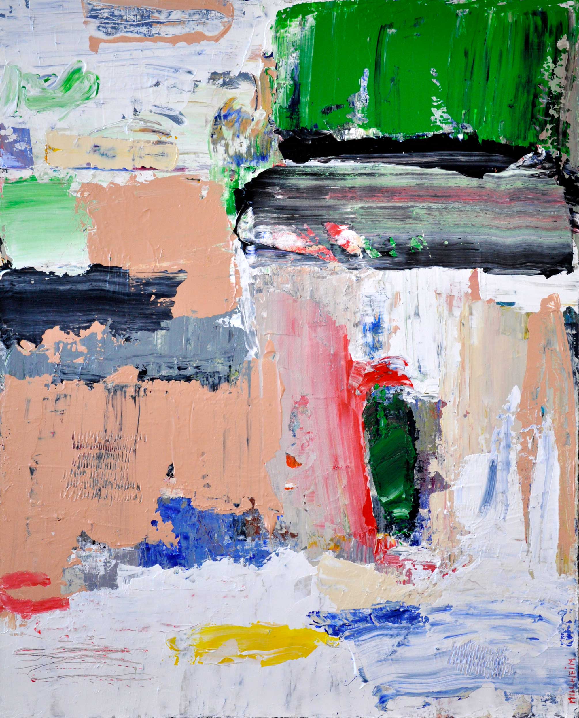 " All of me " - Abstrait sur toile - Format 40F ( 81 cm x 100 cm )