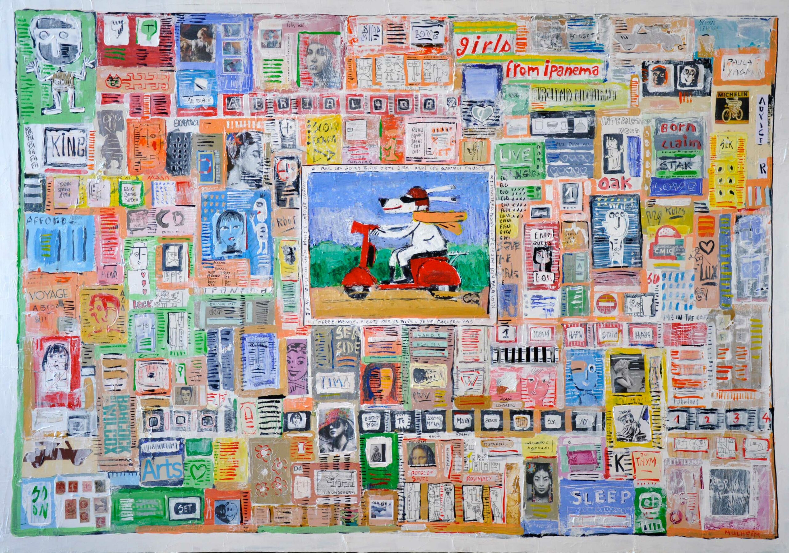 " Girls from Ipanema - Technique mixte sur toile - Format 100P ( 115 cm x 162 cm )