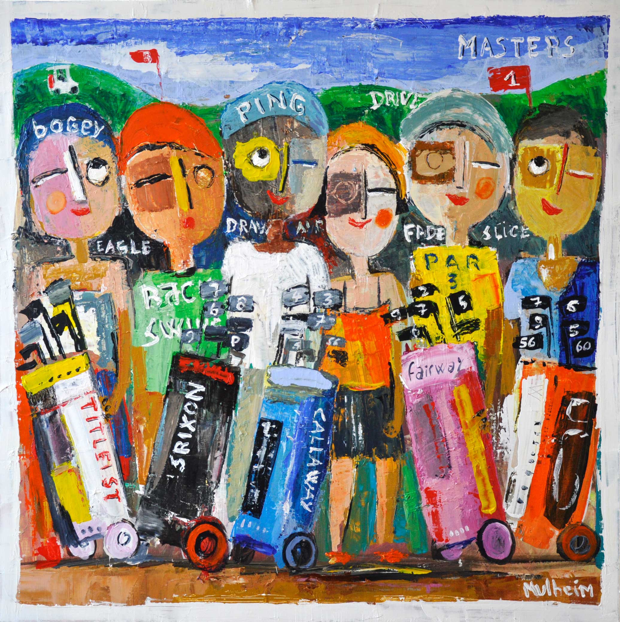 " Masters " - Œuvre sur toile - Format 100 cm x 100 cm