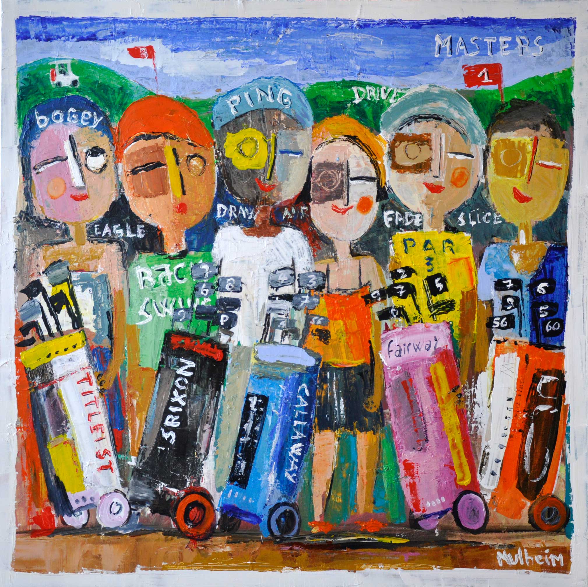 " Masters " - Œuvre sur toile - Format 100 cm x 100 cm