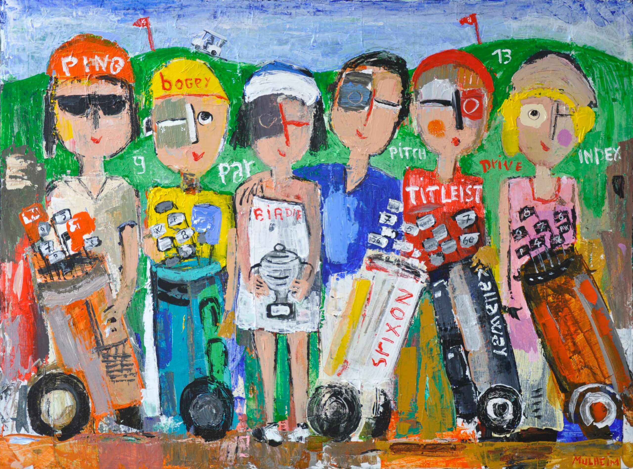 " Birdie " - Œuvre sur toile - Format 60F ( 97 cm x 130 cm )