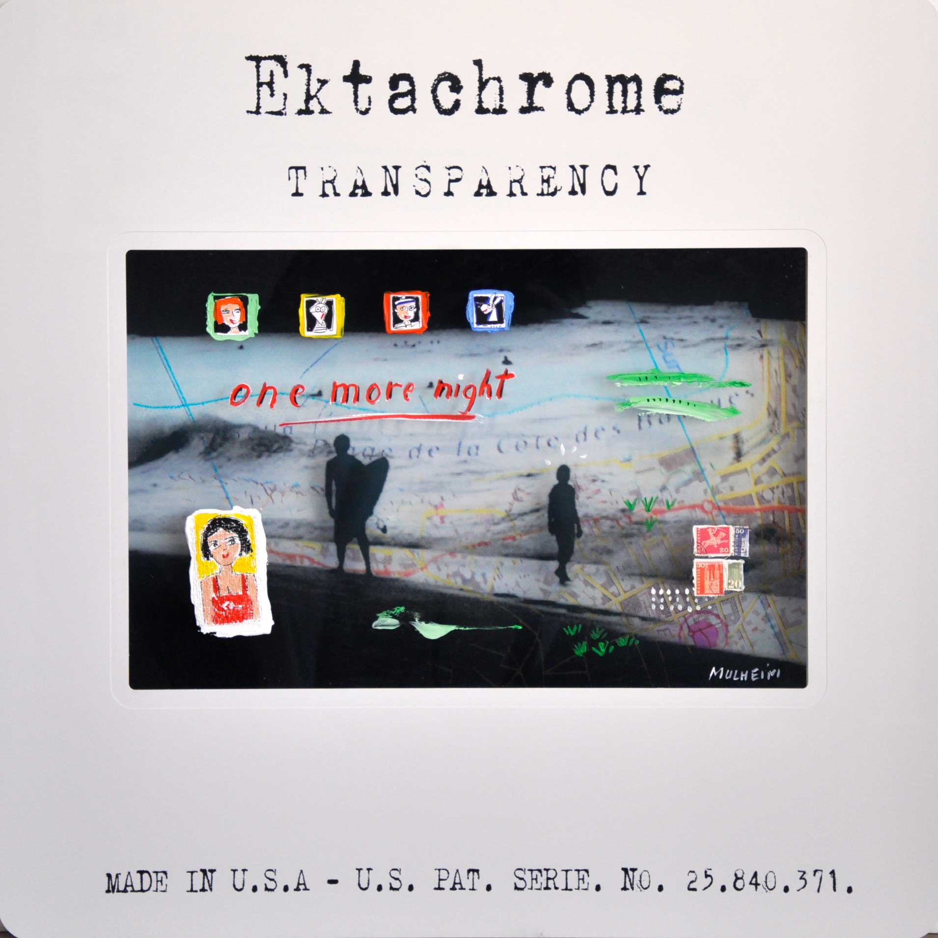 Biarrositive "One more night " - Technique mixte sur plexiglass - Format 75 cm x 75 cm