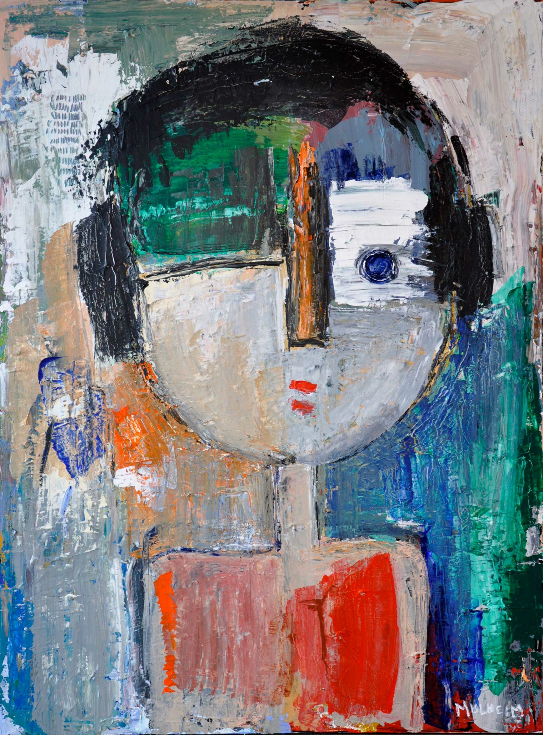 " Ioana " -Œuvre sur toile - Format 60F ( 130 cm x 97 cm )